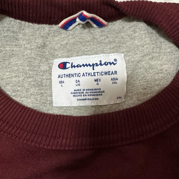 Champion Maroon Crewneck Sweatshirt - Picture 5 of 5